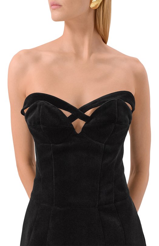 Бархатное платье Mugler C0M1R017962020 Чёрный  C0M1R017962020 Фото 4