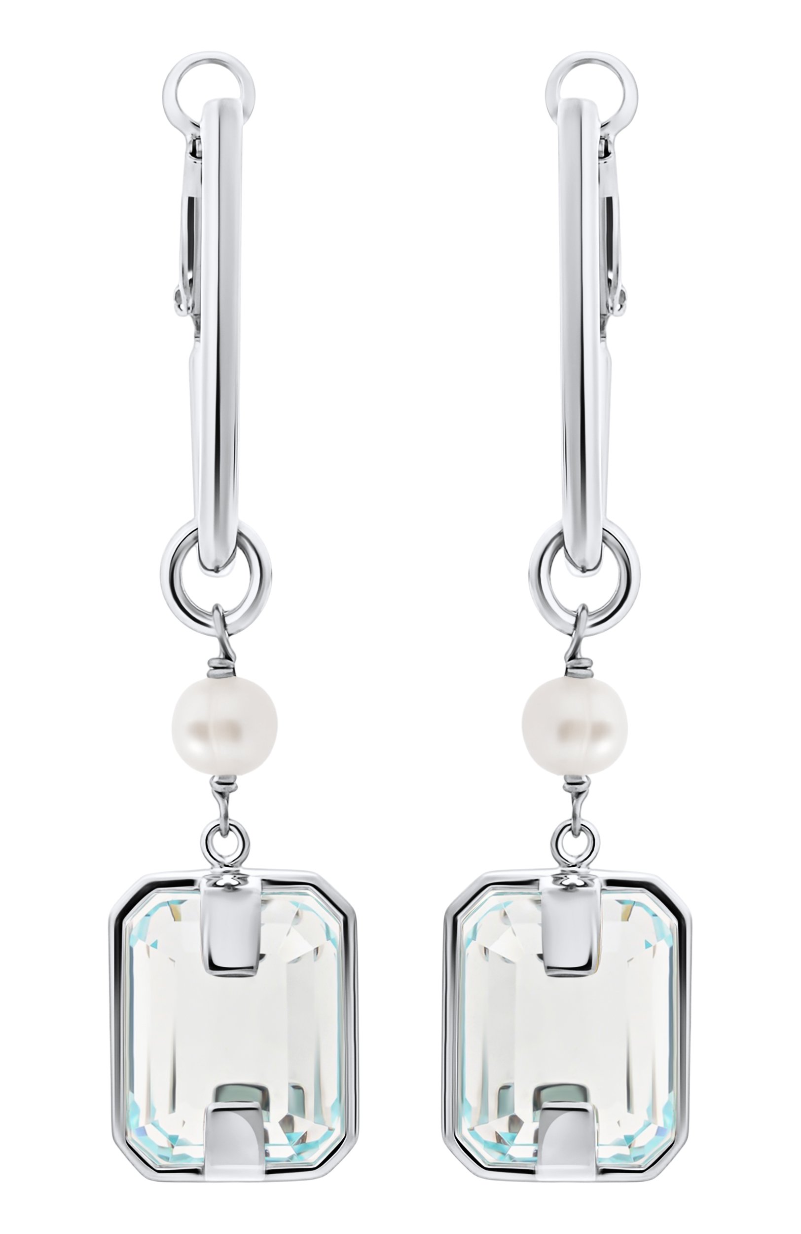 Серьги CRYSTALLINE JEWELLERY голубого цвета по цене 16060 руб., арт. 303W, фото 1 Серьги CRYSTALLINE JEWELLERY, арт. 303W, фото 1