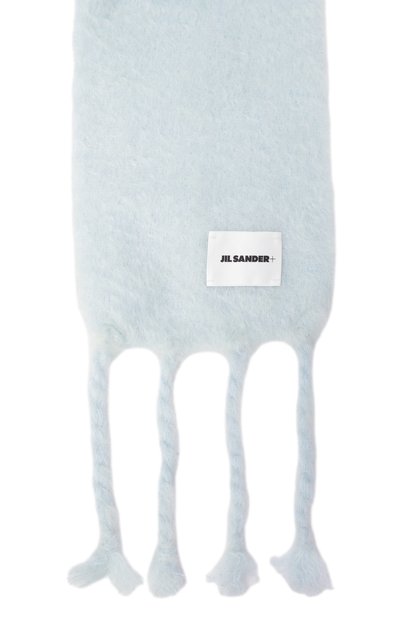 Шерстяной шарф JIL SANDER светло-голубого цвета по цене 51500 руб., арт. J40TE0132/J40041, фото 4 Шерстяной шарф JIL SANDER, арт. J40TE0132/J40041, фото 4