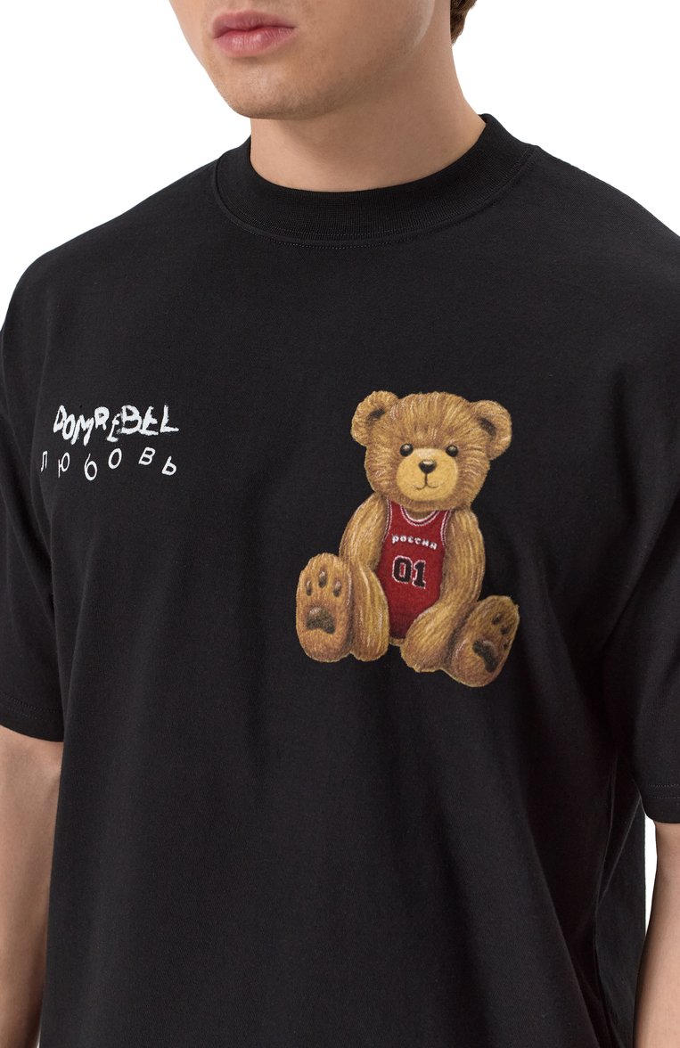 Мужская хлопковая футболка DOMREBEL черного цвета, арт. M GAMEBEAR/TSHIRT | Фото 5 (Рукава: Короткие; Материал внешний: Хлопок; Длина (для топов): Стандартные; Стили: Гранж; Принт: С принтом; Мужское Кросс-КТ: Футболка-одежда; Кросс-КТ: Джерси; Автоматизация состава: Проставлено; Автоматизация ТО: Проставлено)