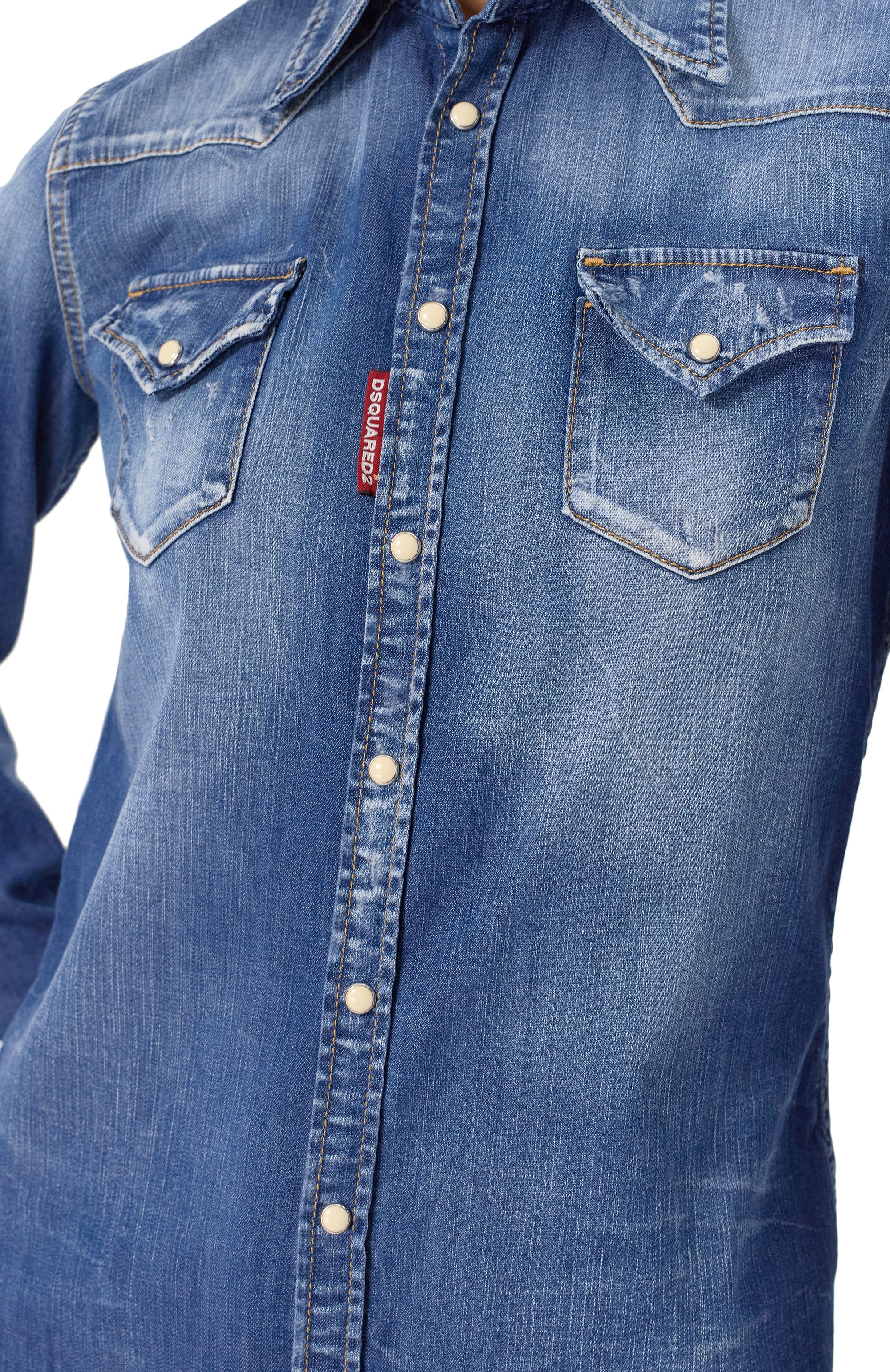 Джинсовая рубашка DSQUARED2, арт. S75DL0894/S30341, фото 5
