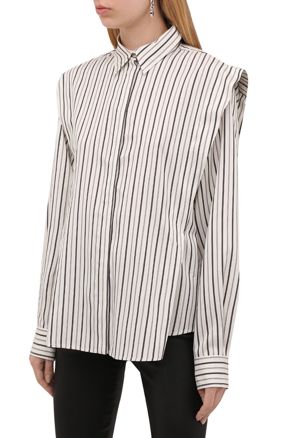 Шелковая блузка ISABEL MARANT серого цвета по цене 75150 руб., арт. CH0791-21A018I/S0TALKI, фото 3 Шелковая блузка ISABEL MARANT, арт. CH0791-21A018I/S0TALKI, фото 3