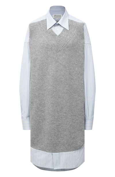 Женское платье из хлопка и шерсти MAISON MARGIELA, арт. S51DL0356/S53173