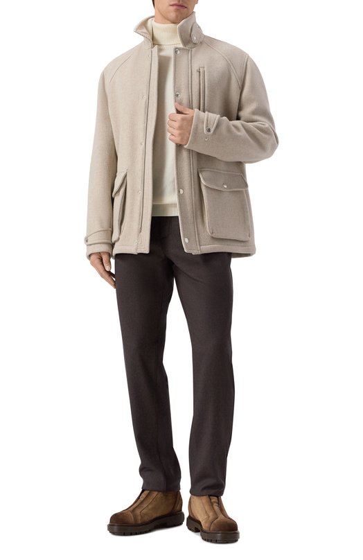 Куртка из шерсти и кашемира Brunello Cucinelli MD5326340 Бежевый  MD5326340 Фото 2