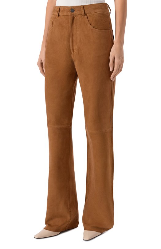Замшевые брюки Haikure HEW03185PL005TP/K0REA SUEDE Коричневый  HEW03185PL005TP/K0REA SUEDE Фото 3