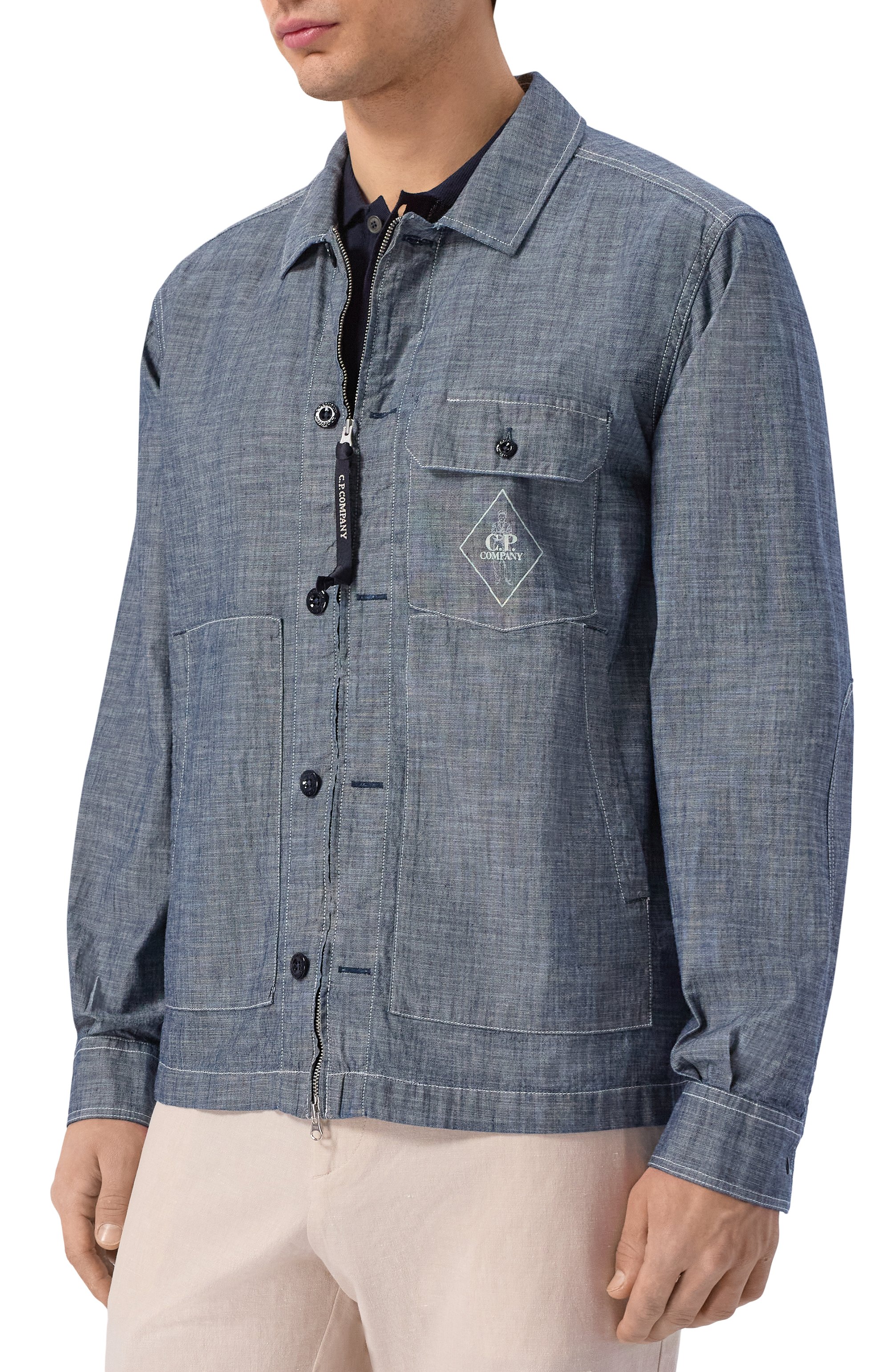 Хлопковая куртка-рубашка C.P. COMPANY, арт. 20CMSH195A/110065W, фото 3