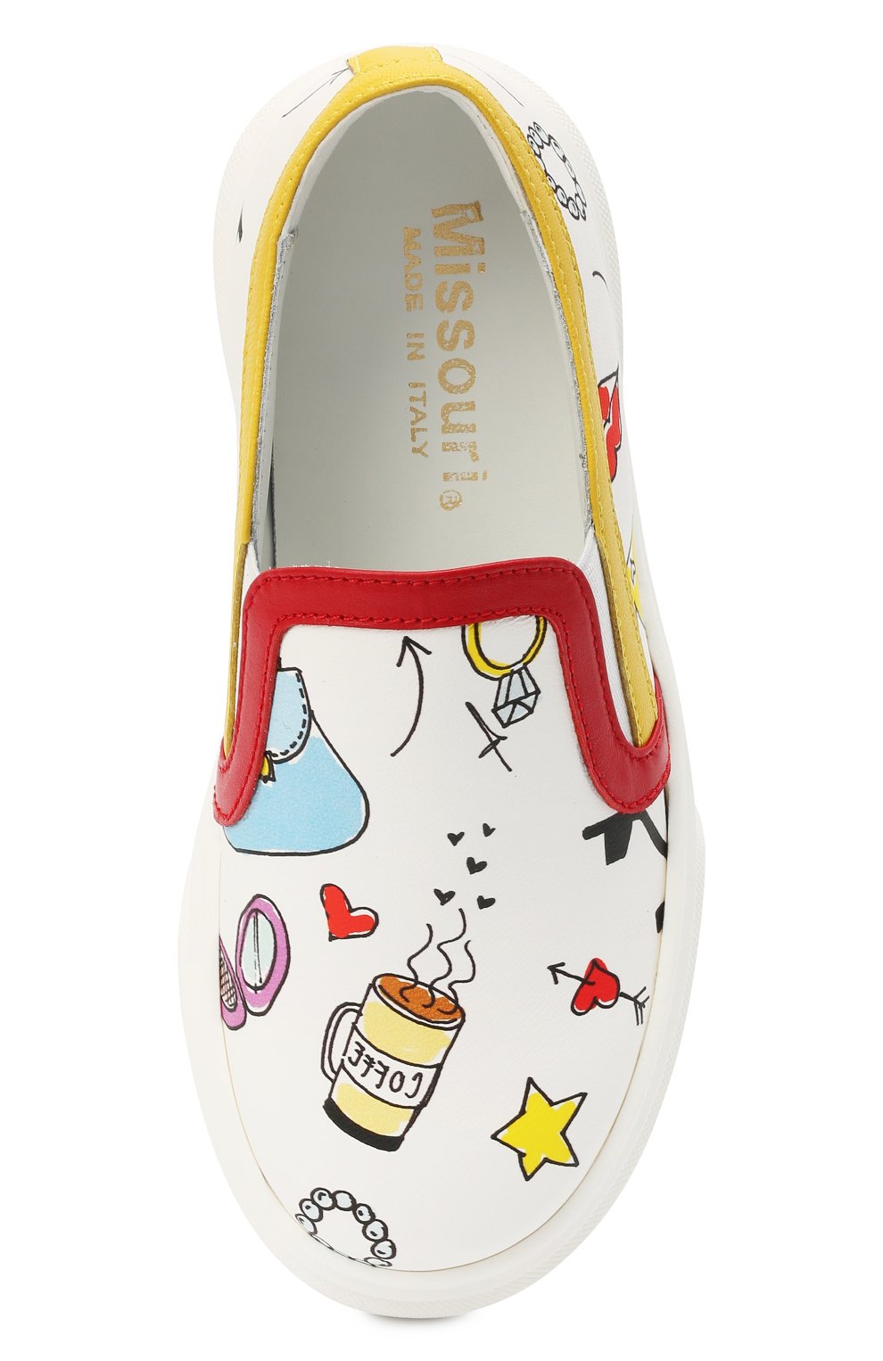 Кожаные слипоны MISSOURI разноцветного цвета по цене 19200 руб., арт. 11503 U/27-30, фото 4 Кожаные слипоны MISSOURI, арт. 11503 U/27-30, фото 4