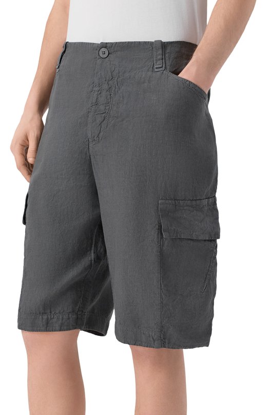 Льняные шорты Transit CFUTRCD132 Серый  CFUTRCD132 Фото 3