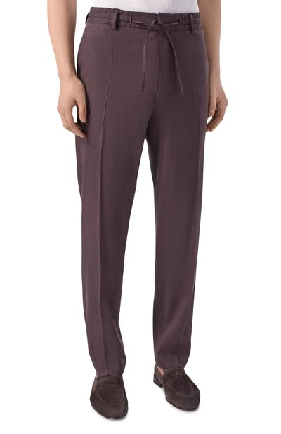 Брюки изо льна и вискозы BOSS, арт. 50561973, фото 3