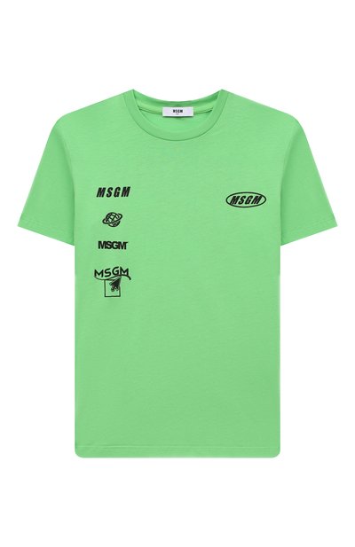 Хлопковая футболка MSGM KIDS, арт. MS028877, фото 1