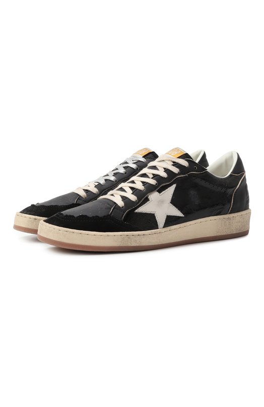 Кожаные кеды Ball Star Golden Goose Deluxe Brand GWF00853.F006821 Чёрный GWF00853.F006821