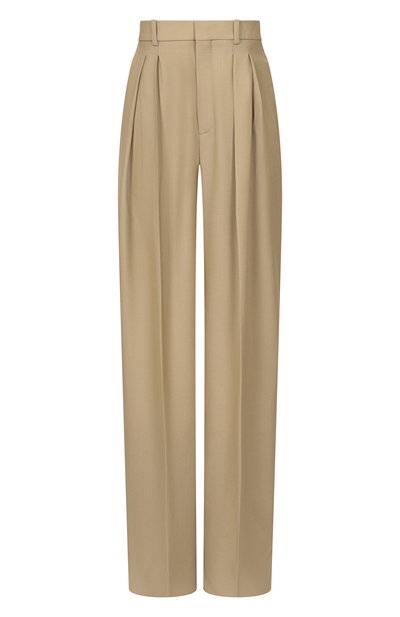 Женские брюки из шерсти и шелка SAINT LAURENT, арт. 854457/Y7K11