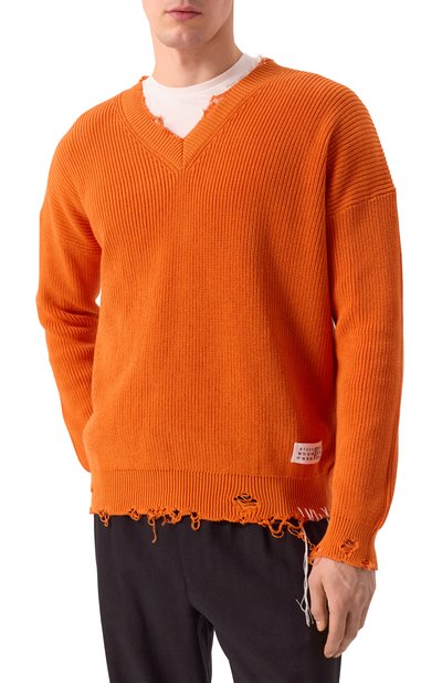 Хлопковый свитер MM6, арт. SH0HN0001/M13089, фото 3