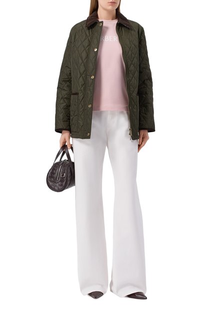 Женская хлопковая футболка BURBERRY, арт. 8118976