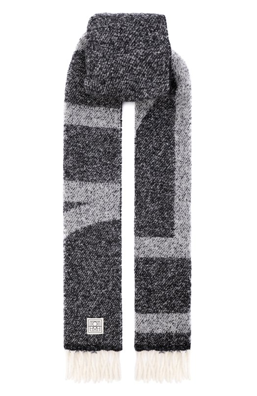 Шерстяной шарф TOTEME 261-WSC908-FB0630 Серый 261-WSC908-FB0630