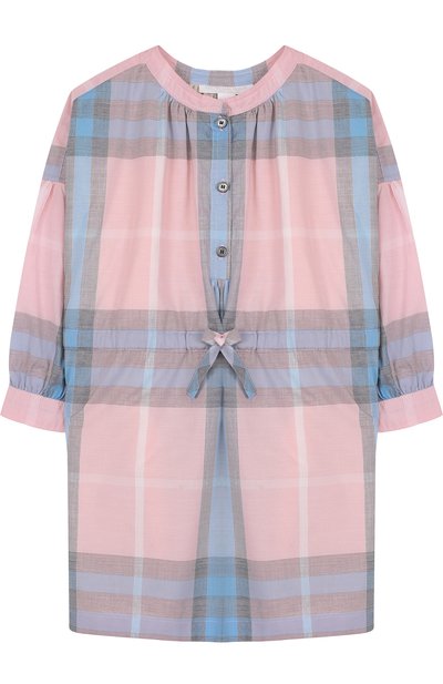 Хлопковое мини-платье с принтом на кулиске BURBERRY, арт. 4066846, фото 1