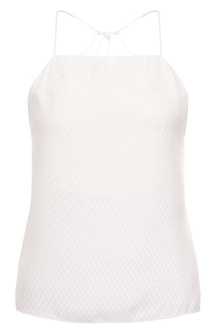 Женский топ ANN DEMEULEMEESTER белого цвета, арт. B0012431/FA563 | Фото 1 (Длина (для топов): Стандартные; Материал сплава: Проставлено; Драгоценные камни: Проставлено; Материал внешний: Синтетический материал)