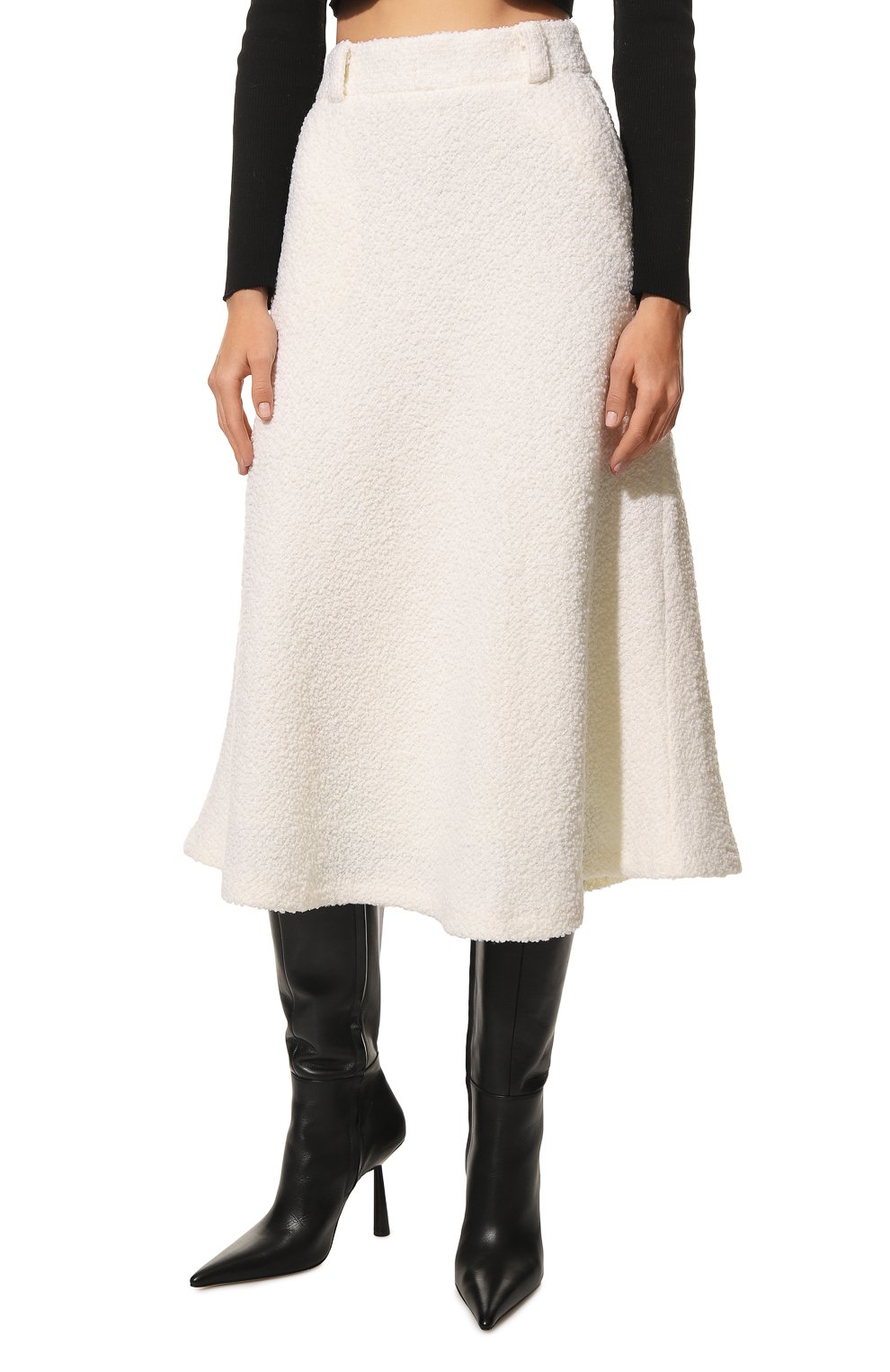 Шерстяная юбка NOBLE&BRULEE белого цвета по цене 60000 руб., арт. NB12/14122106, фото 3 Шерстяная юбка NOBLE&BRULEE, арт. NB12/14122106, фото 3