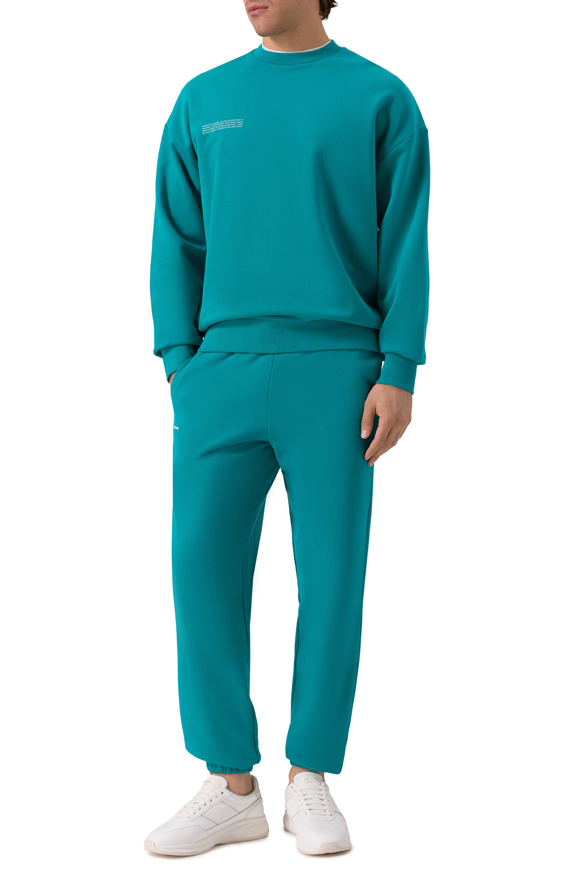 Хлопковый свитшот PANGAIA бирюзового цвета по цене 19500 руб., арт. 10000183, фото 2 Хлопковый свитшот PANGAIA, арт. 10000183, фото 2