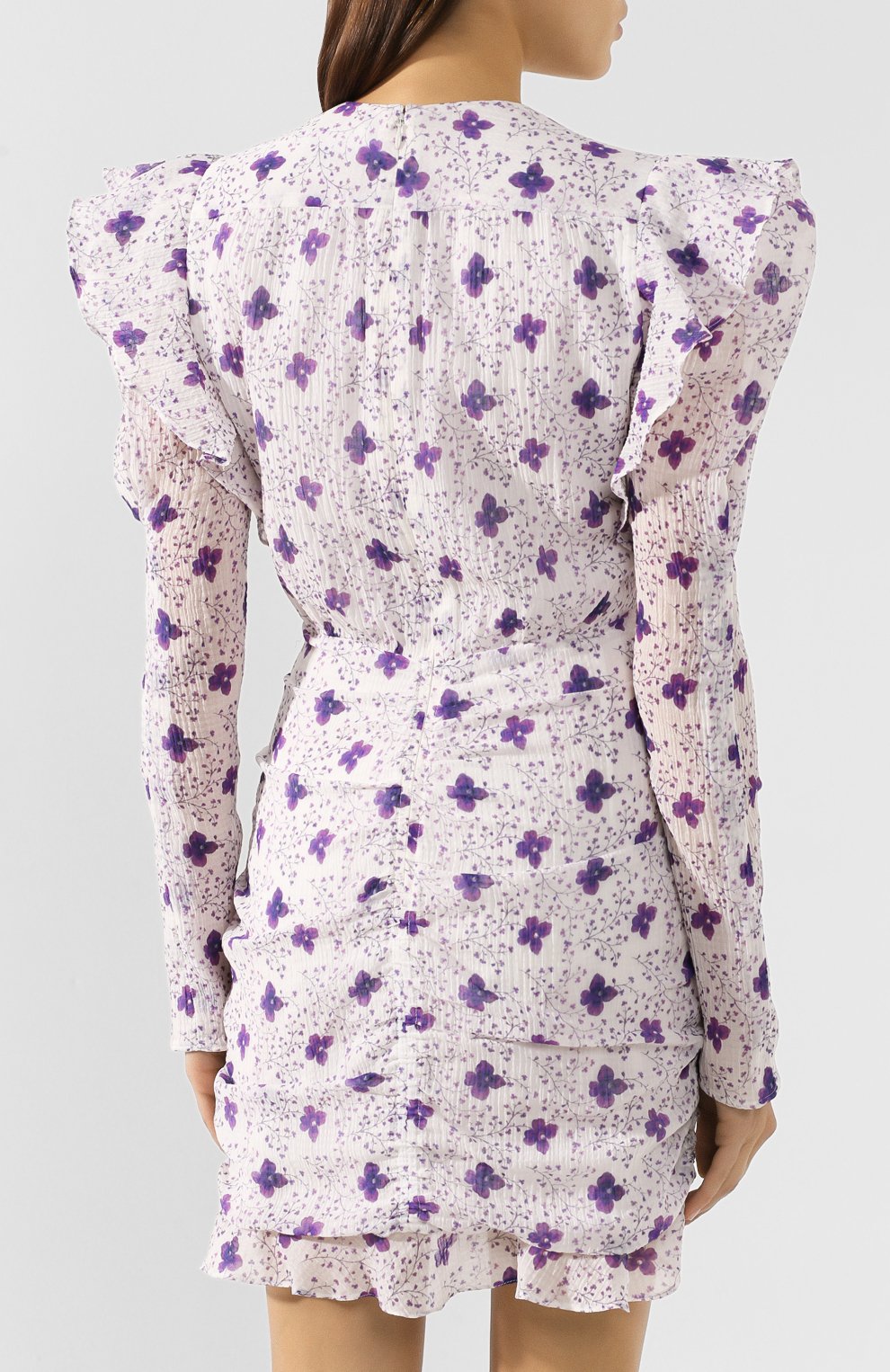 Платье из смеси хлопка и шелка ISABEL MARANT белого цвета по цене 59500 руб., арт. R01600-20P024I/ETYA, фото 4 Платье из смеси хлопка и шелка ISABEL MARANT, арт. R01600-20P024I/ETYA, фото 4