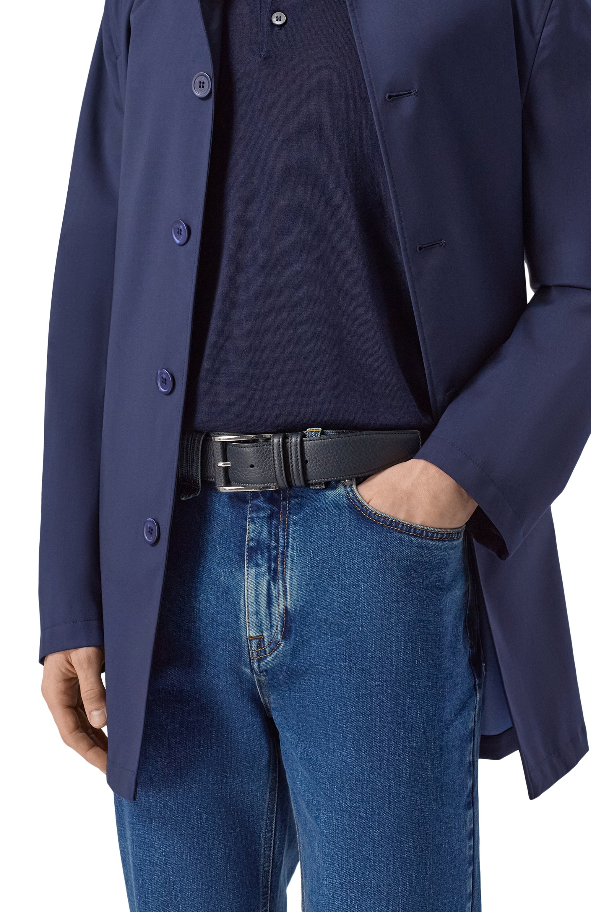 Кожаный ремень KITON, арт. USC7140N00126_001, фото 2