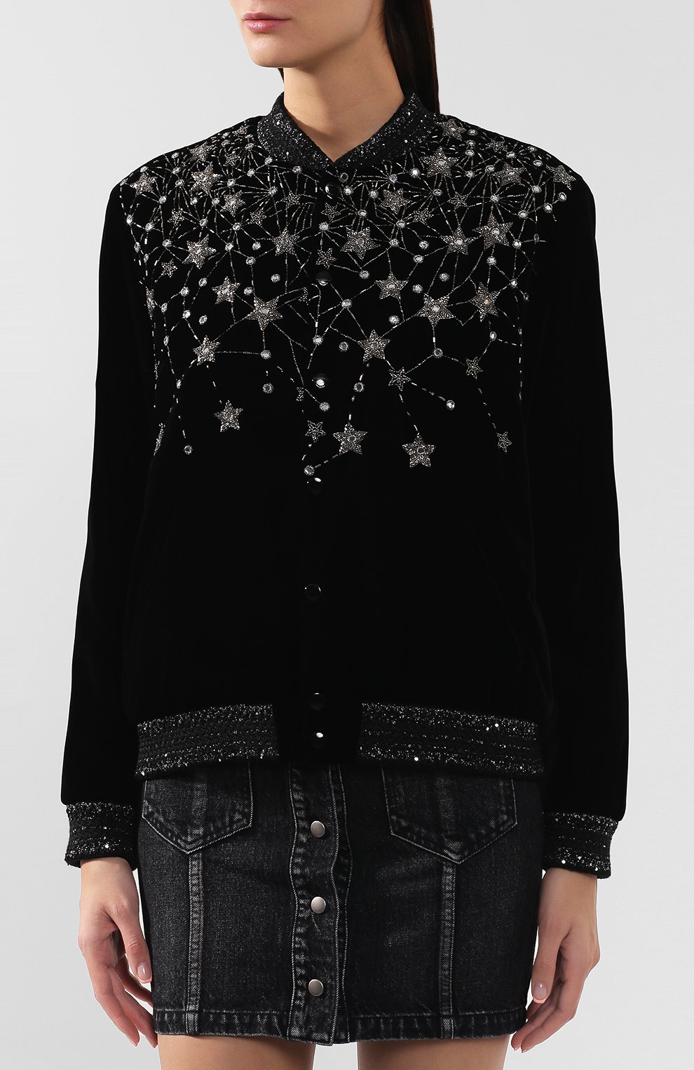 Бомбер из вискозы SAINT LAURENT, арт. 579965/Y525R, фото 3