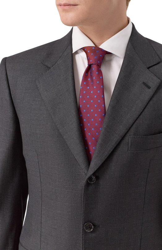 Шелковый галстук Kiton UCRVKPC06L1306 Красный  UCRVKPC06L1306 Фото 2