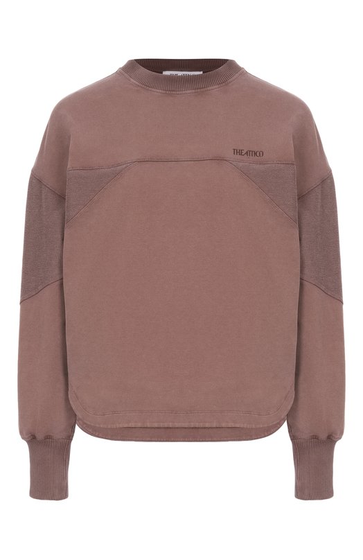 Хлопковый свитшот The Attico 260WCF00025/JJF006AA Коричневый 260WCF00025/JJF006AA