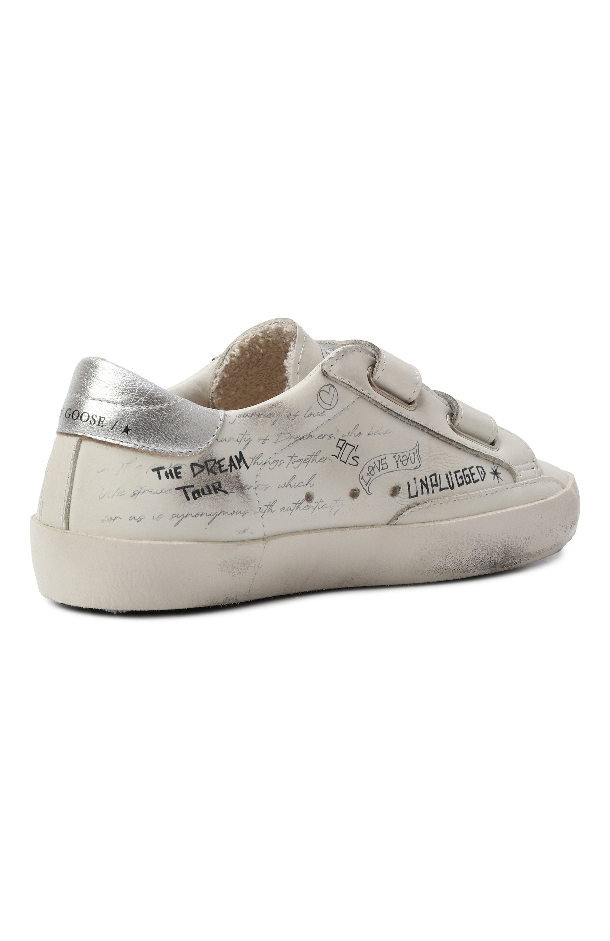 Кожаные кеды old school GOLDEN GOOSE DELUXE BRAND молочного цвета по цене 29050 руб., арт. GYF00111.F006766, фото 3 Кожаные кеды old school GOLDEN GOOSE DELUXE BRAND, арт. GYF00111.F006766, фото 3