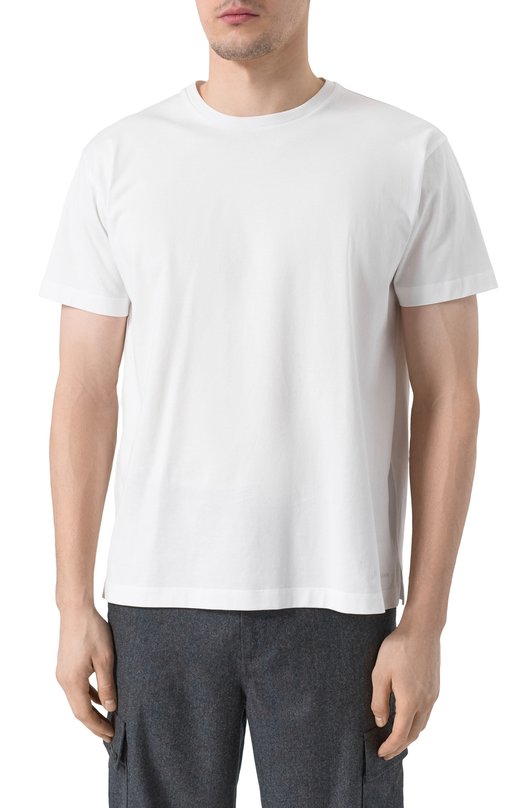 Хлопковая футболка Corneliani 25G575-2525005 Белый  25G575-2525005 Фото 3