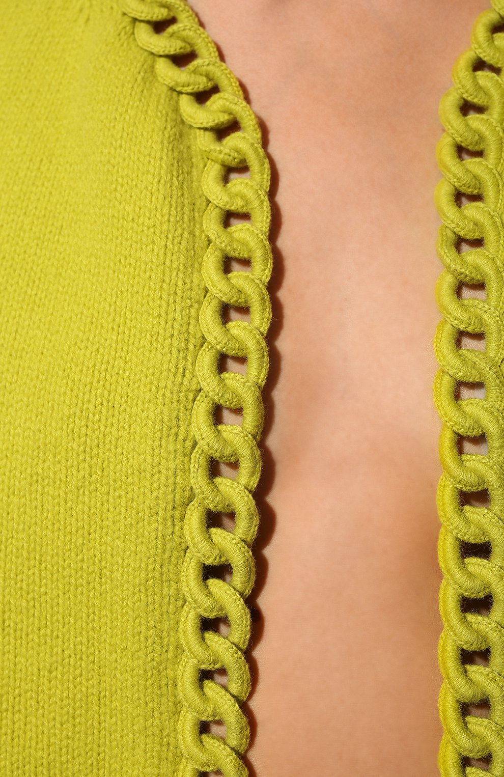 Шерстяной кардиган BOTTEGA VENETA салатового цвета по цене 162500 руб., арт. 684465/V1MF0, фото 5 Шерстяной кардиган BOTTEGA VENETA, арт. 684465/V1MF0, фото 5