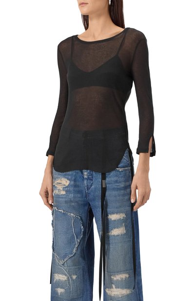 Хлопковый лонгслив ANN DEMEULEMEESTER, арт. B0012885/FA434, фото 3