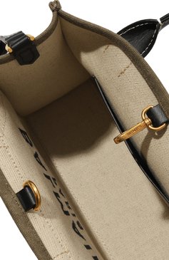 Женская сумка b-army small BALMAIN хаки цвета, арт. CN1FE809/TDVY | Фото 5 (Ремень/цепочка: На ремешке; Материал сплава: Проставлено; Драгоценные камни: Проставлено; Материал: Текстиль; Размер: small; Сумки-технические: Сумки-шопперы)