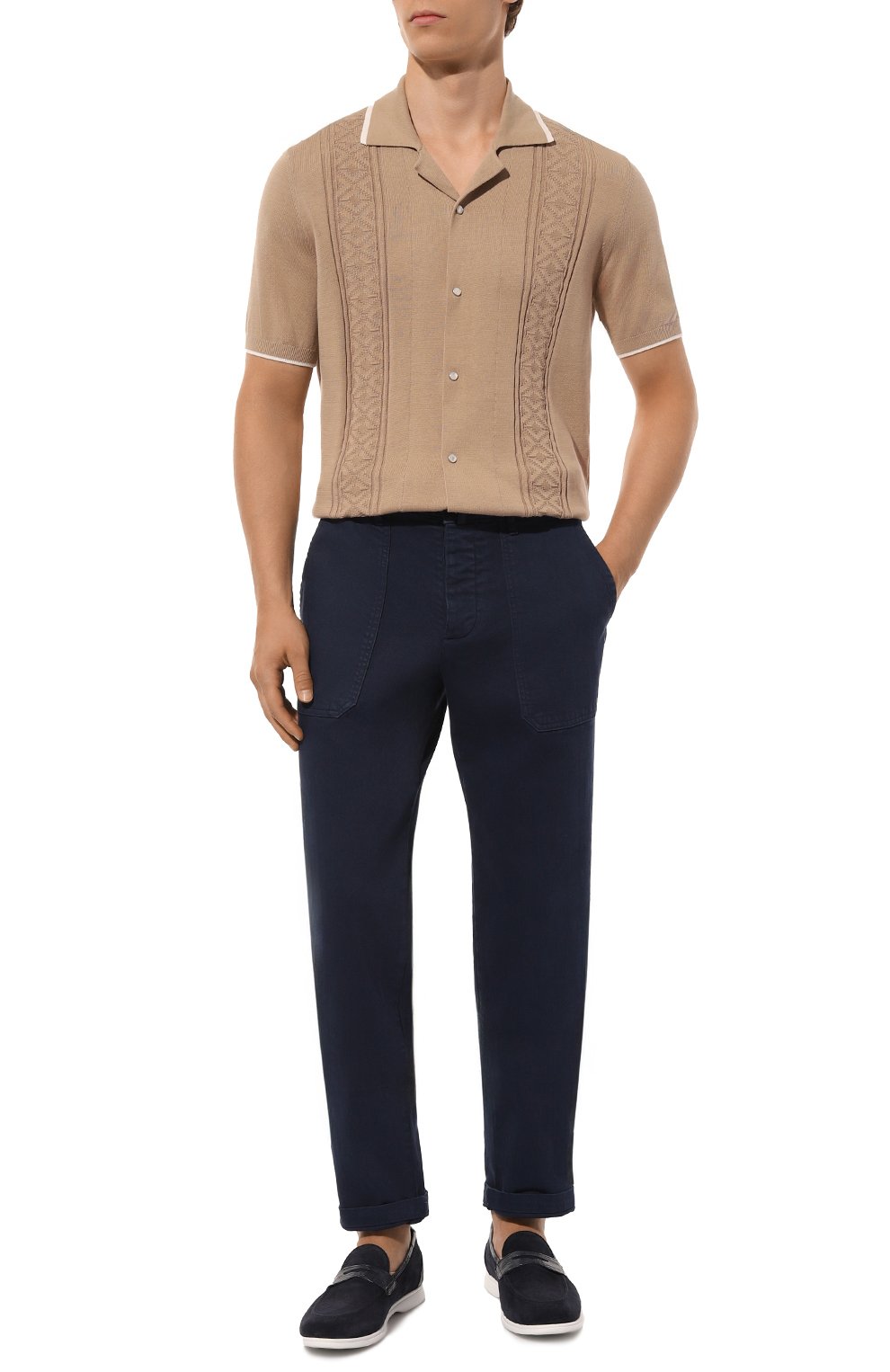 Хлопковая рубашка BRUNELLO CUCINELLI, арт. M29202605, фото 2