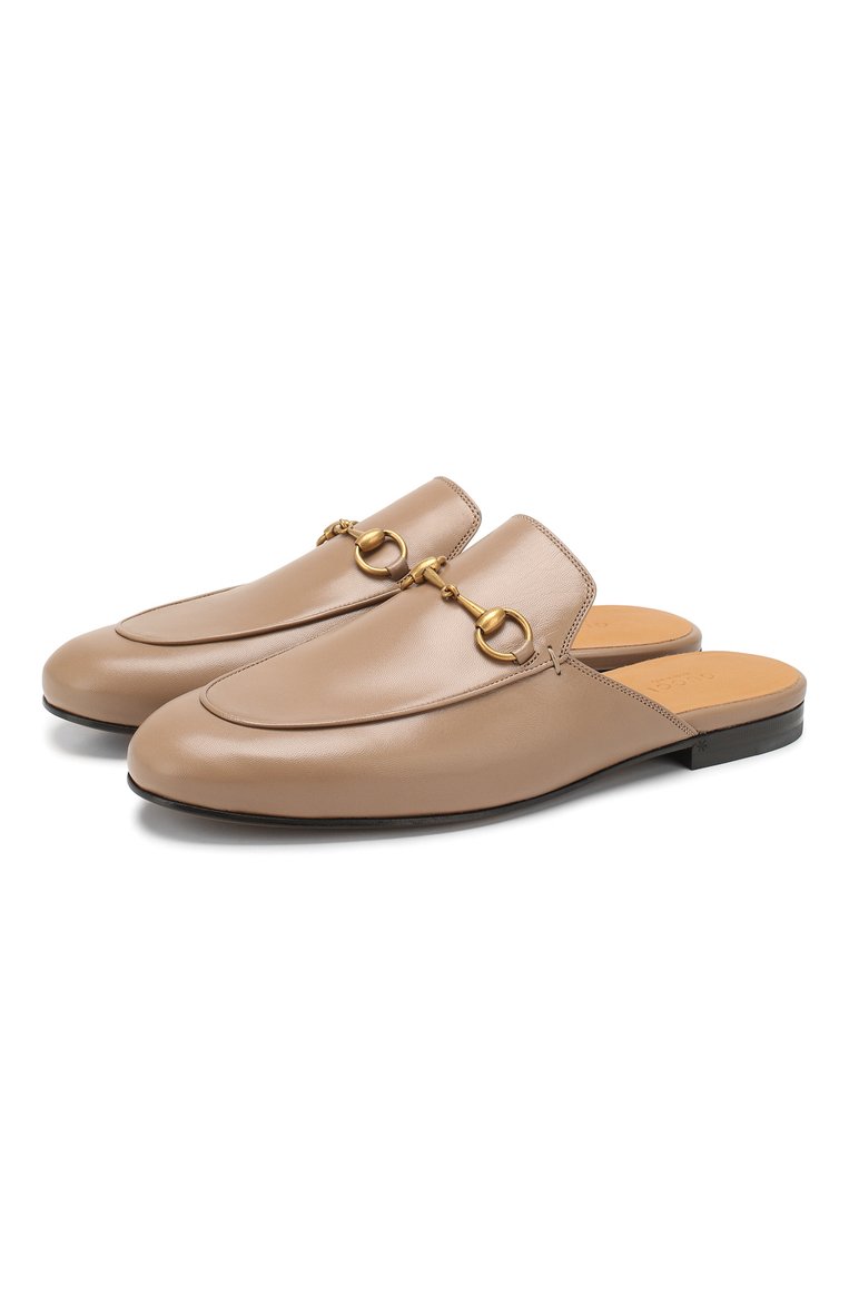 Женские кожаные сабо princetown GUCCI бежевого цвета, арт. 423513/C9D00 | Фото 1 (Каблук высота: Без каблука, Низкий; Материал внутренний: Натуральная кожа; Подошва: Плоская; Каблук тип: Устойчивый; Региональные ограничения белый список (Axapta Mercury): RU; Материал внешний: Натуральная кожа)