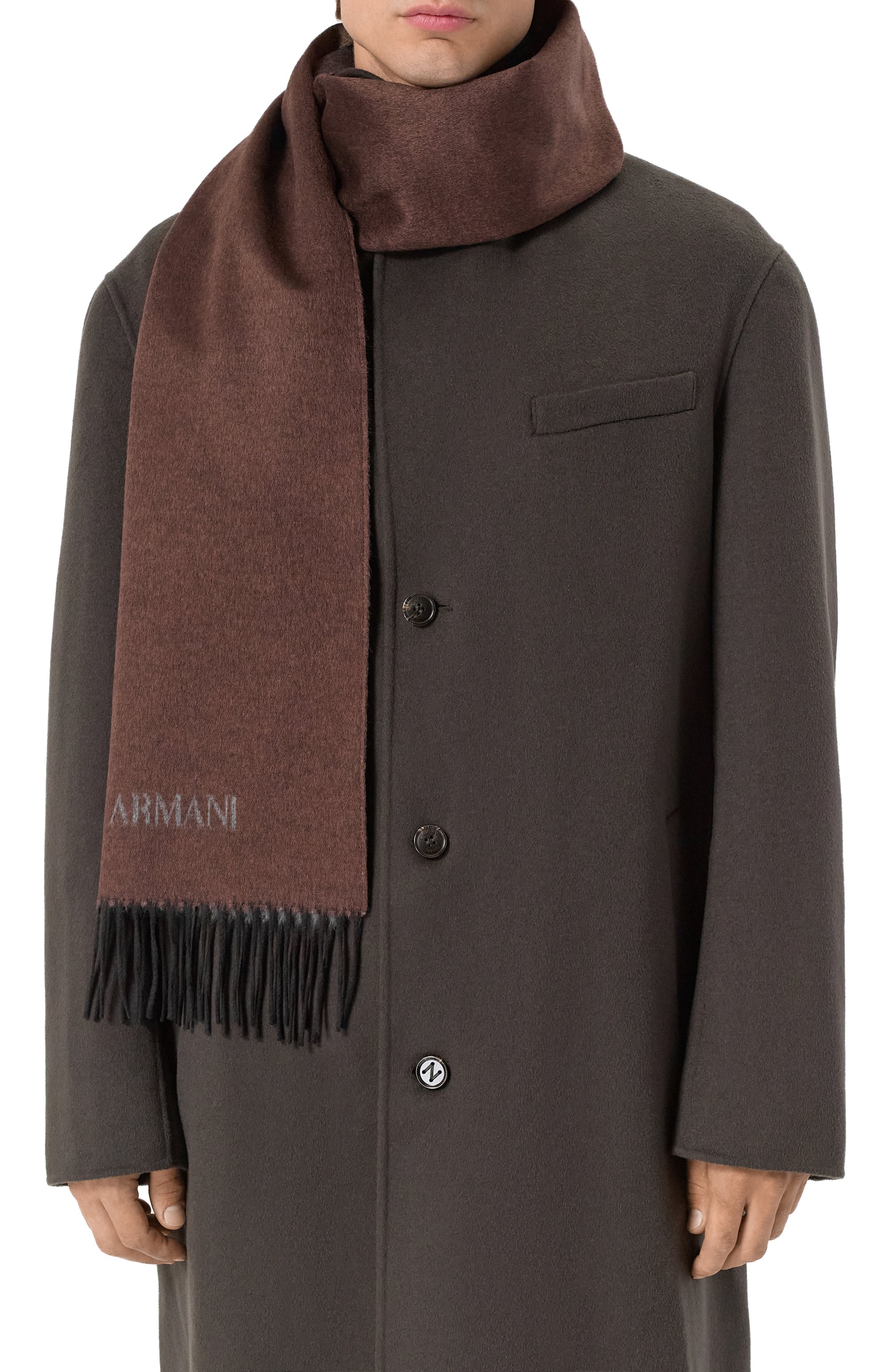 Шарф из шелка и кашемира GIORGIO ARMANI, арт. GM001839/AF18585, фото 2