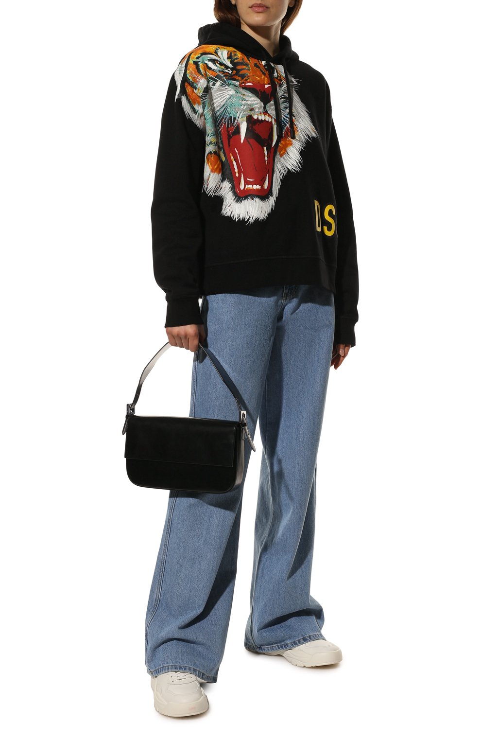 Хлопковое худи DSQUARED2 черного цвета по цене 62150 руб., арт. S75GU0424/S25516, фото 2 Хлопковое худи DSQUARED2, арт. S75GU0424/S25516, фото 2