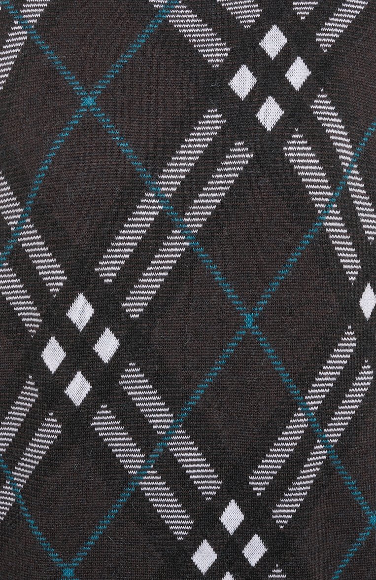 Женский шерстяной пуловер BURBERRY темно-серого цвета, арт. 8093488 | Фото 6 (Длина (для топов): Стандартные; Материал внешний: Шерсть; Рукава: Длинные; Стили: Кэжуэл; Женское Кросс-КТ: Пуловер-одежда)