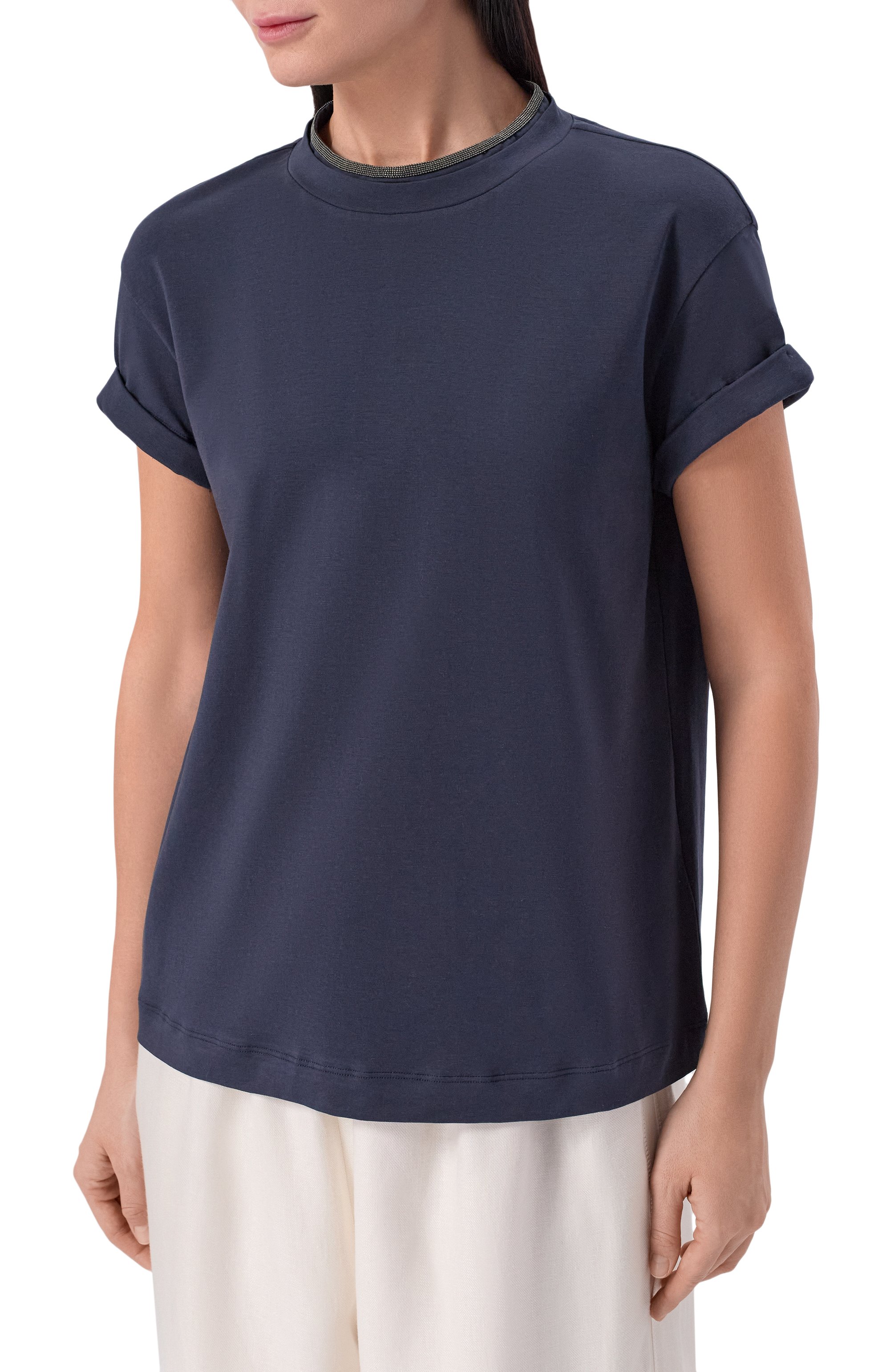 Хлопковая футболка BRUNELLO CUCINELLI, арт. M0T18BD200, фото 3