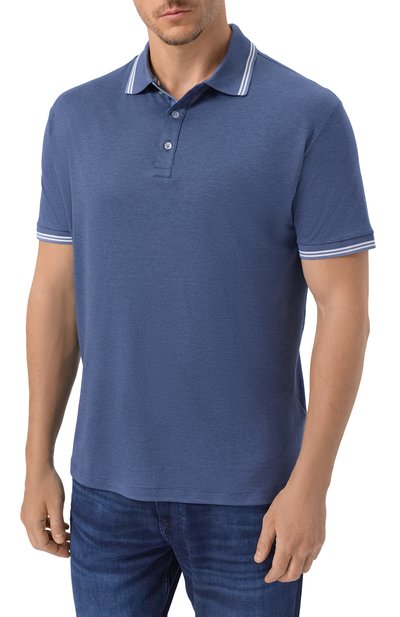 Поло из хлопка и лиоцелла PAUL&SHARK, арт. 26411256_001, фото 3