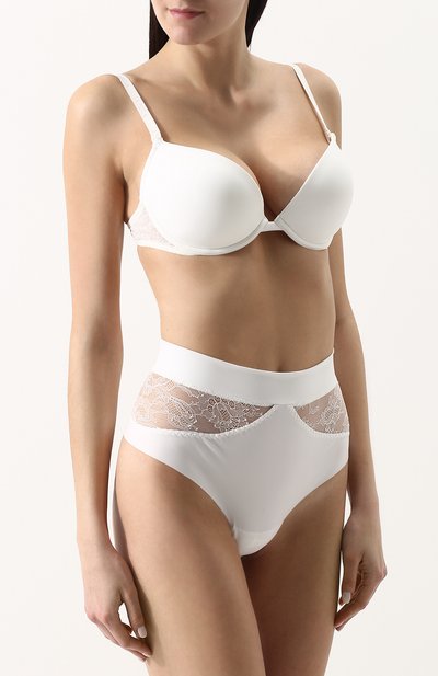 Однотонный бюстгальтер с кружевной отделкой LA PERLA белого цвета по цене 20850 руб., арт. 905892D, фото 2 Однотонный бюстгальтер с кружевной отделкой LA PERLA, арт. 905892D, фото 2