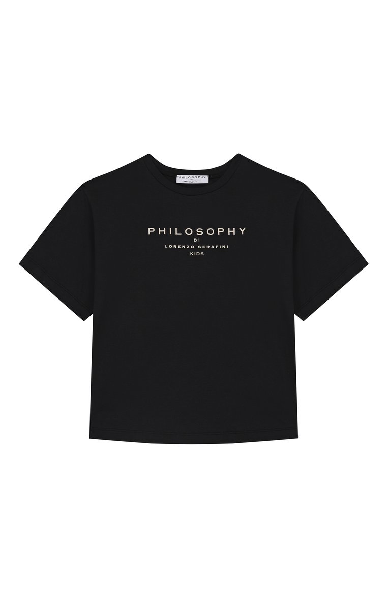 Хлопковая футболка PHILOSOPHY DI LORENZO SERAFINI KIDS, арт. I1E605/5203/4-10, фото 1