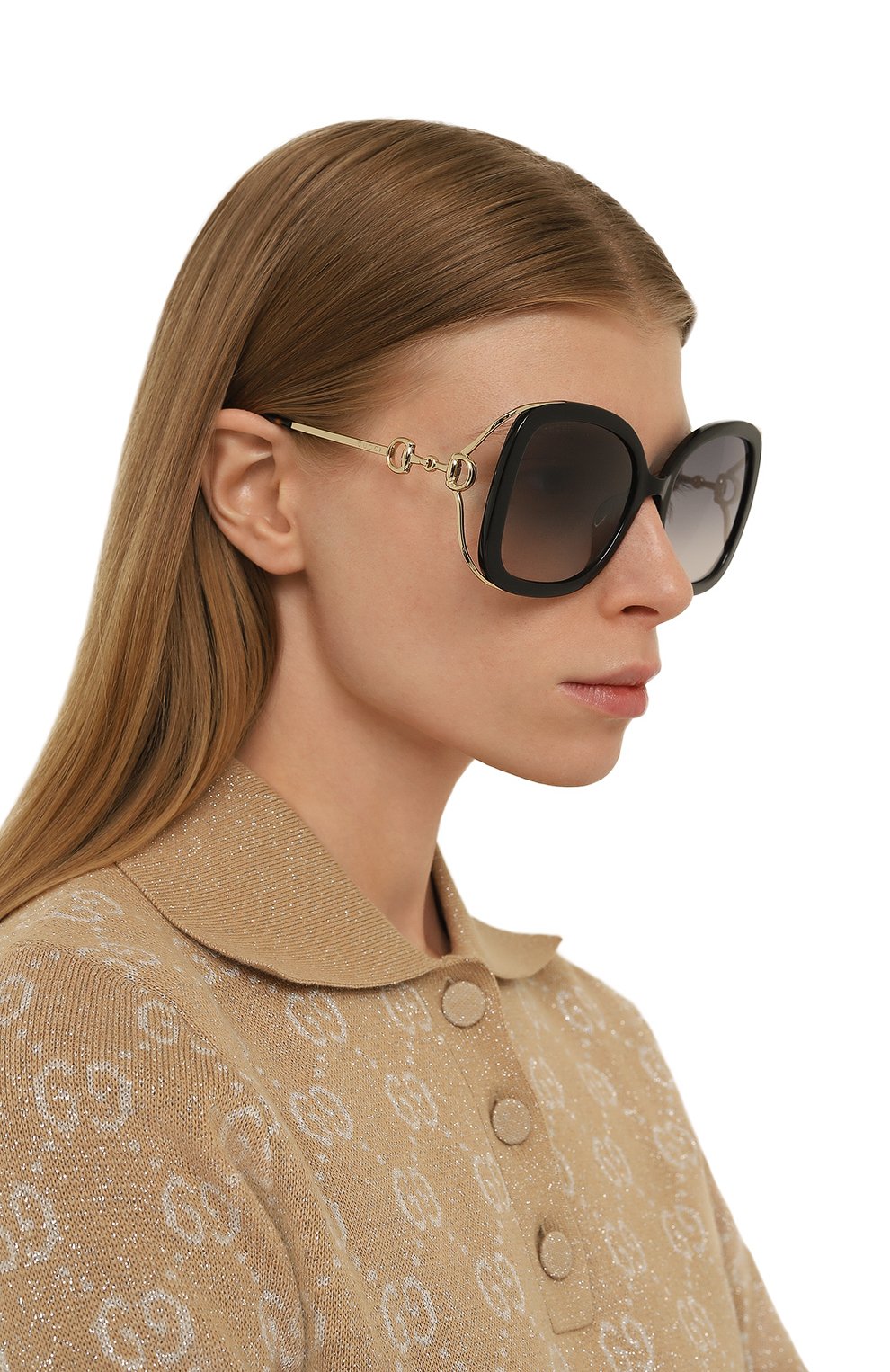 Солнцезащитные очки GUCCI черного цвета по цене 57600 руб., арт. 680871 J1691, фото 2 Солнцезащитные очки GUCCI, арт. 680871 J1691, фото 2