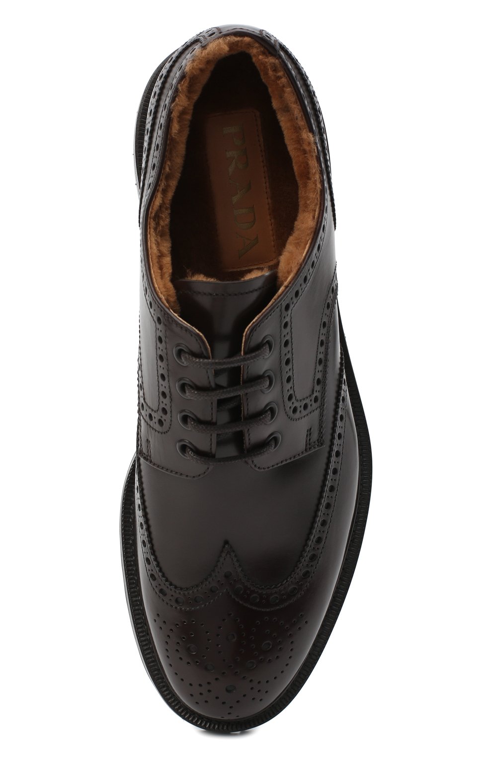 Кожаные дерби PRADA, арт. 2EF052-3F98-F0038-A000, фото 5