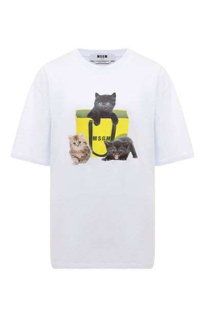 Женская хлопковая футболка MSGM, арт. 3341MDM172 227798