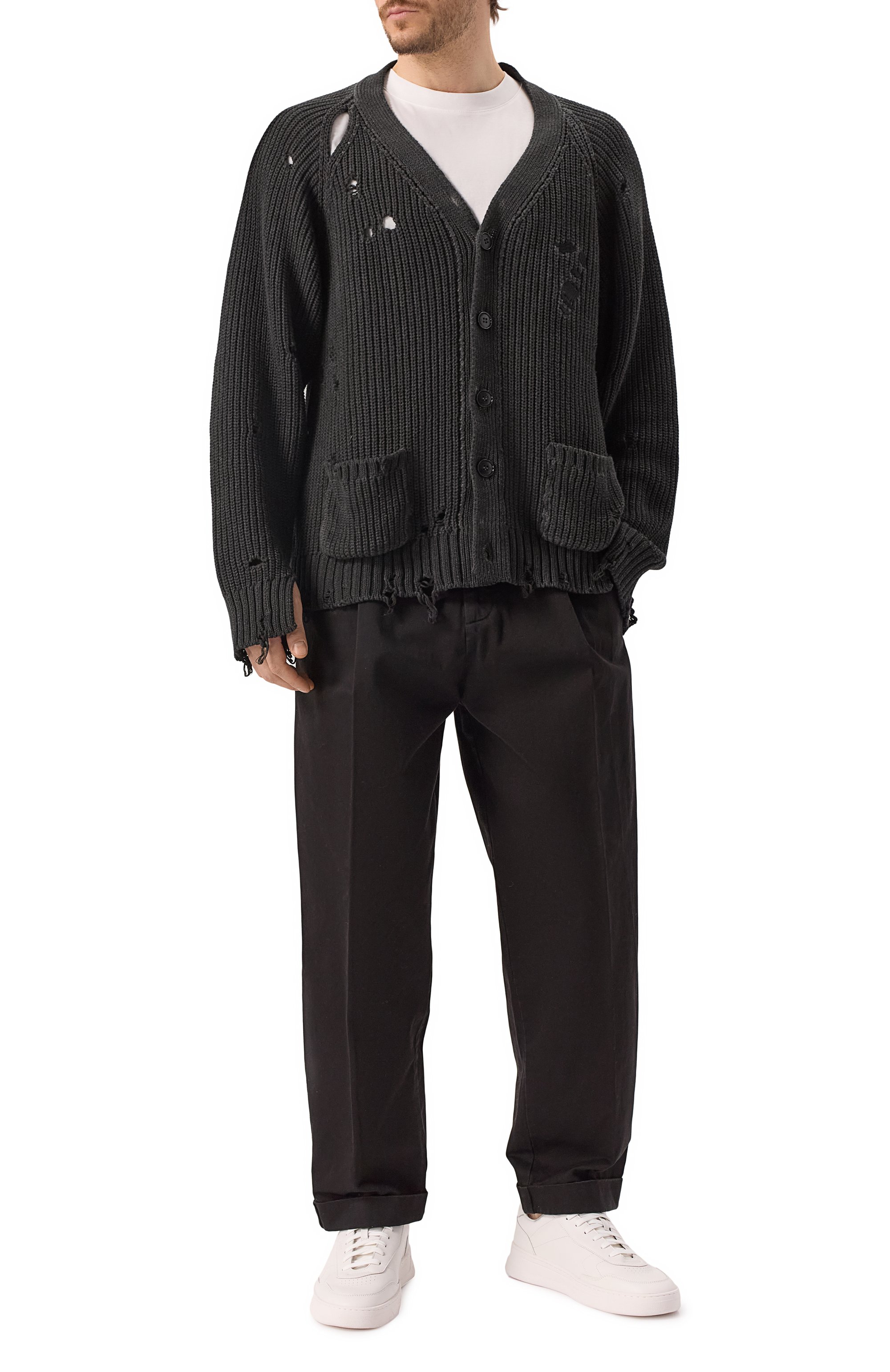 Хлопковый кардиган AN OTHER DATE черного цвета по цене 41950 руб., арт. S25MA0DCA198, фото 2 Хлопковый кардиган AN OTHER DATE, арт. S25MA0DCA198, фото 2