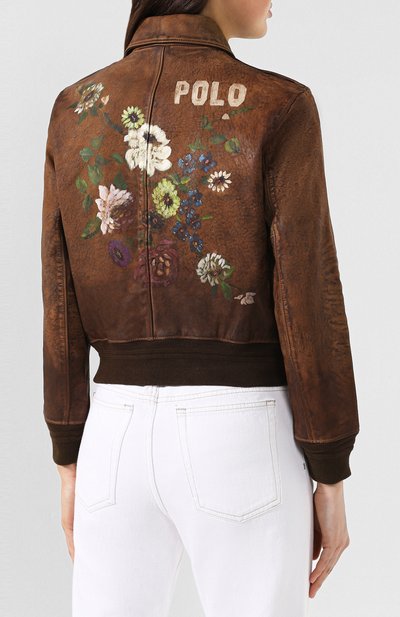 Кожаная куртка POLO RALPH LAUREN коричневого цвета по цене 132000 руб., арт. 211753199, фото 4 Кожаная куртка POLO RALPH LAUREN, арт. 211753199, фото 4