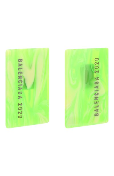 Серьги BALENCIAGA зеленого цвета по цене 28400 руб., арт. 619555/TZ252, фото 3 Серьги BALENCIAGA, арт. 619555/TZ252, фото 3