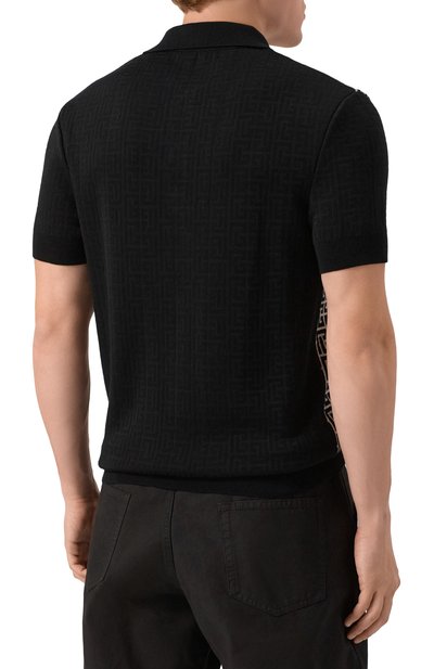 Поло из хлопка и вискозы BALMAIN, арт. FH1GB020/KI80, фото 4