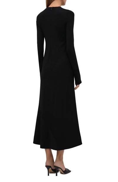 Платье из вискозы JIL SANDER черного цвета по цене 103500 руб., арт. JSCT715012-WT397908, фото 4 Платье из вискозы JIL SANDER, арт. JSCT715012-WT397908, фото 4